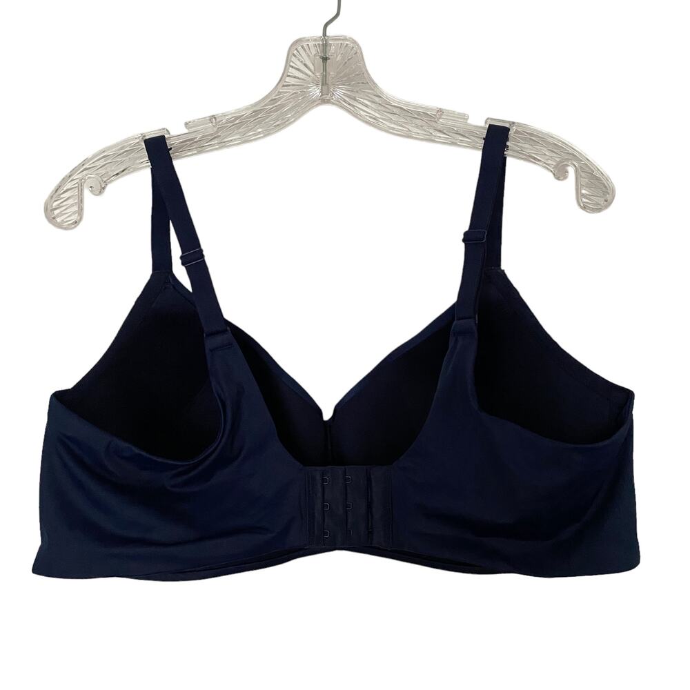 AUDEN Women's Size 42D Navy Blue Satin Bra Plus Lightly Lined Wire Free Target